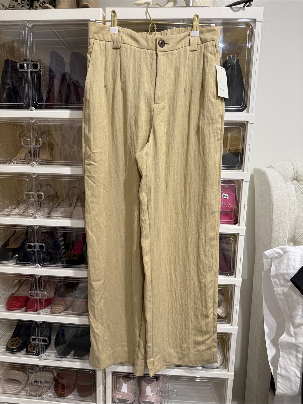 a new day Beige Wide-Leg Trousers